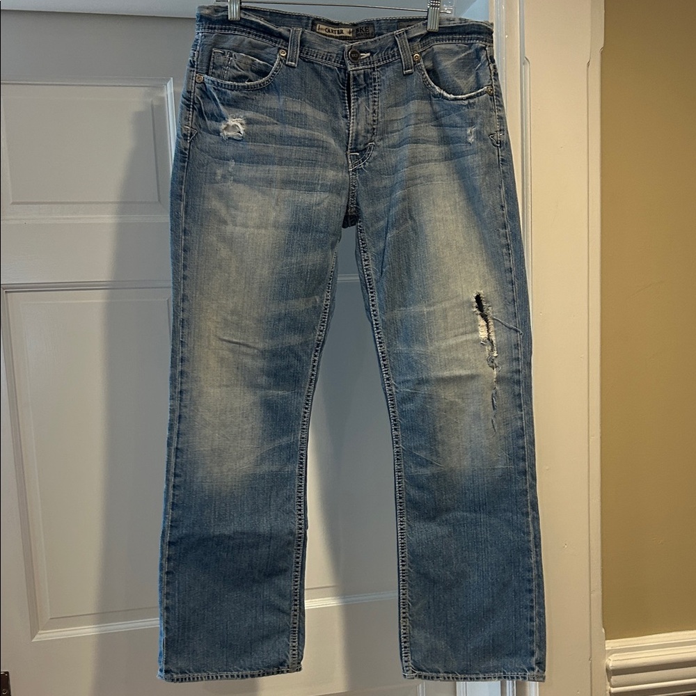 BKE “Carter” 33S Distressed Blue Jeans - Picture 16 of 17